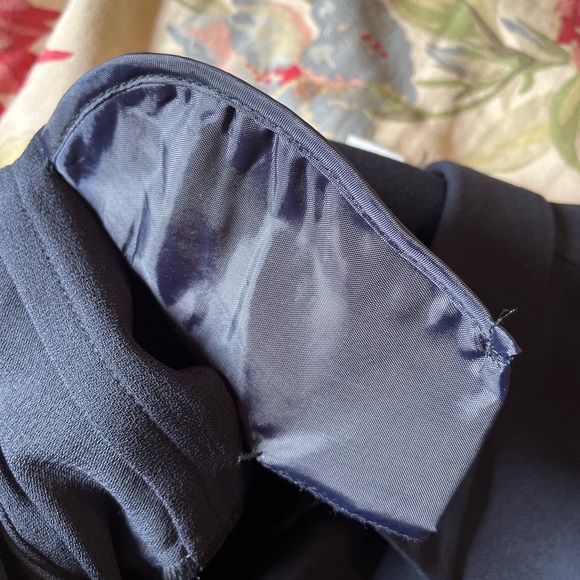 CHAUS Size 18 Career Tunic Blouse Buttondown Navy Blue Career Elegant $89 NEW - Picture 12 of 14